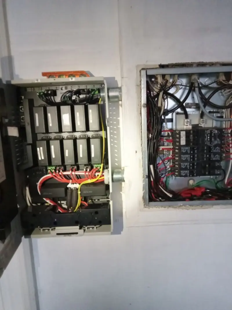Electrical panel upgrade completed for Security Camera Wiring in Merritt Island